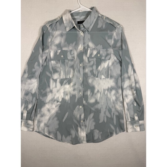 Banana Republic Tops - Banana Republic Dillon Shirt Womens Small Blue White Tie Dye Button Down